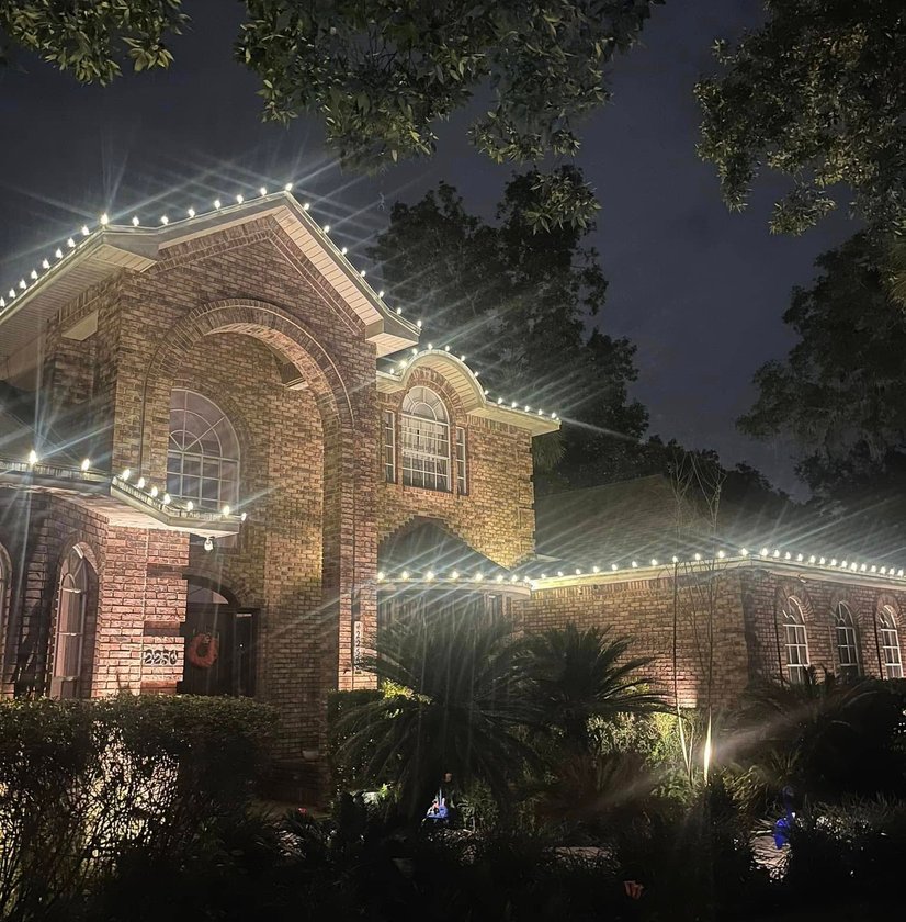 Architectural lighting on residential property